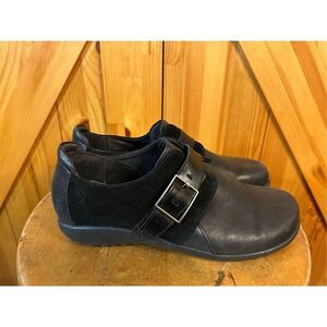 Naot Tane Comfort Shoes Monk Loafer Buckle Slip On Black Leather Womens Size 8